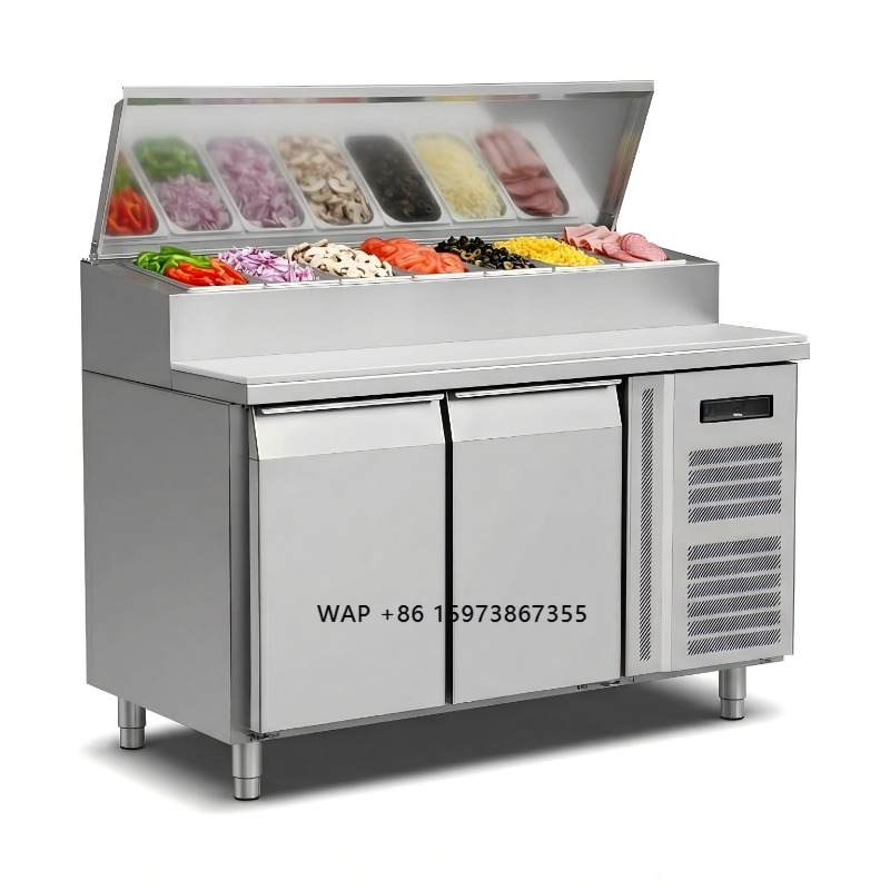 Commercial Kitchen Refrigerator - ثلاجة تحضير السندويتشات والبيتزا ببابين من