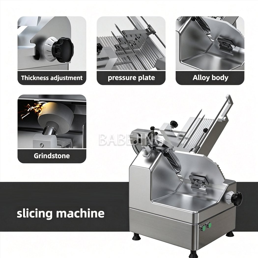 Meat Slicer Machine - آلة تقطيع اللحوم الأوتوماتيكية التجارية لتقطيع