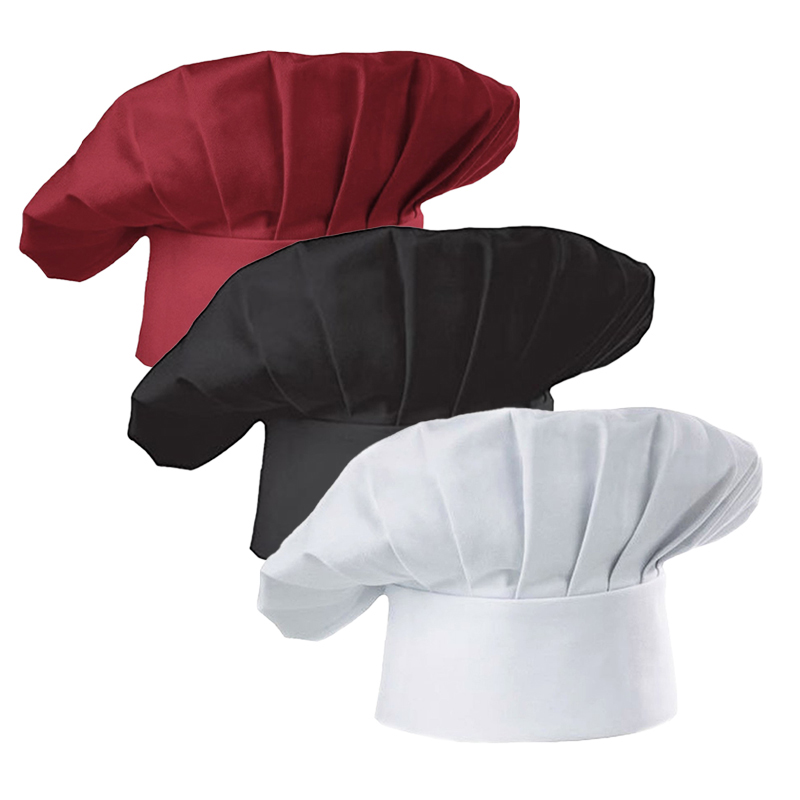 Commercial Kitchen Services - 3 قطع قبعات طهاة بيضاء بارتفاع