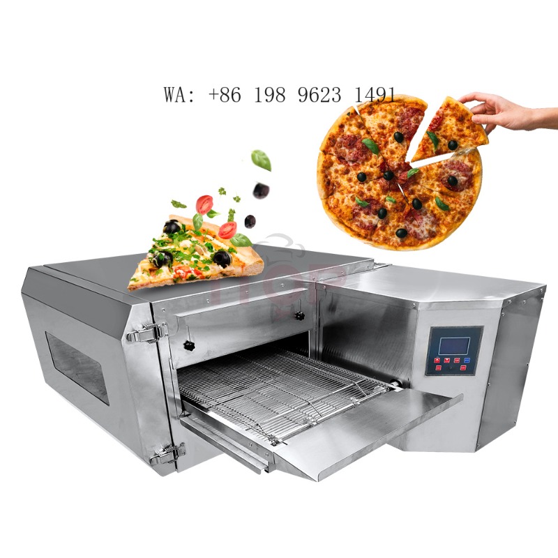 Pizza Conveyor Oven - فرن بيتزا تجاري بنظام ناقل سلسلة،