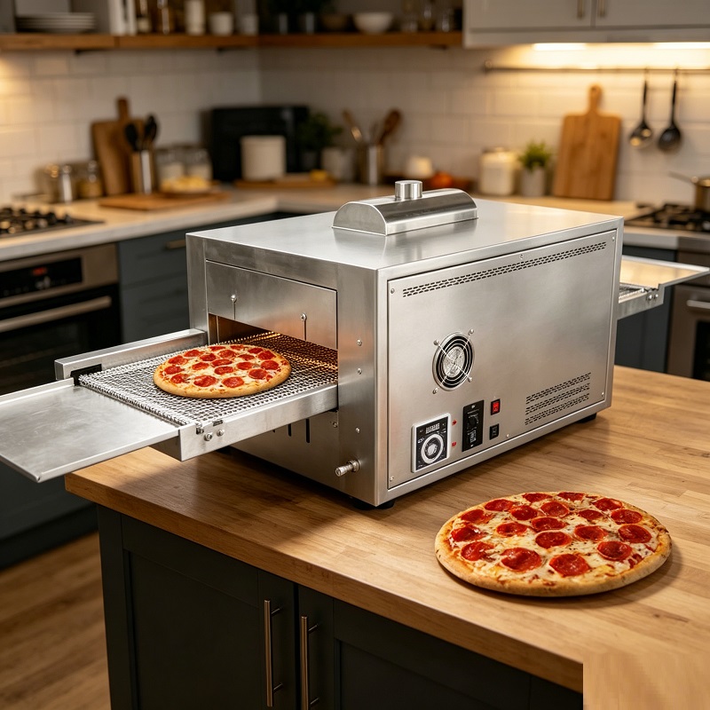 فرن بيتزا تجاري يعمل بالغاز مع - مراجعة Pizza Conveyor Oven وسعره