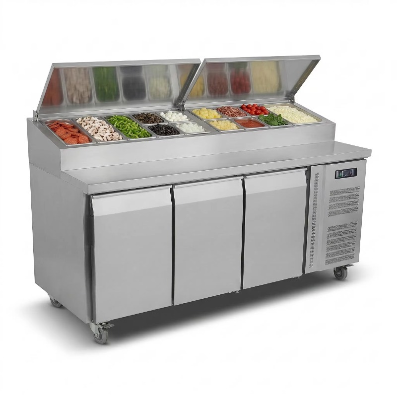 ثلاجة تحضير السندويتشات والبيت - مراجعة Commercial Kitchen Refrigerator وسعره