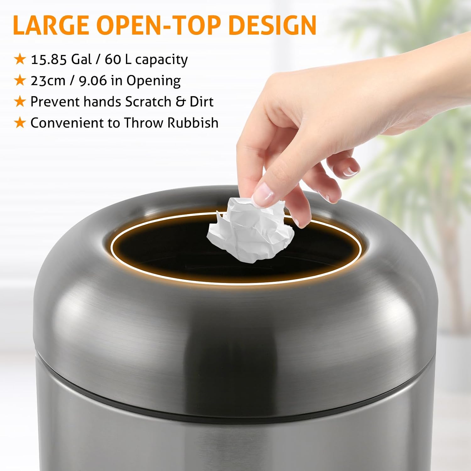 سلة مهملات تجارية كبيرة سعة 16 - مراجعة Commercial Kitchen Garbage Can وسعره