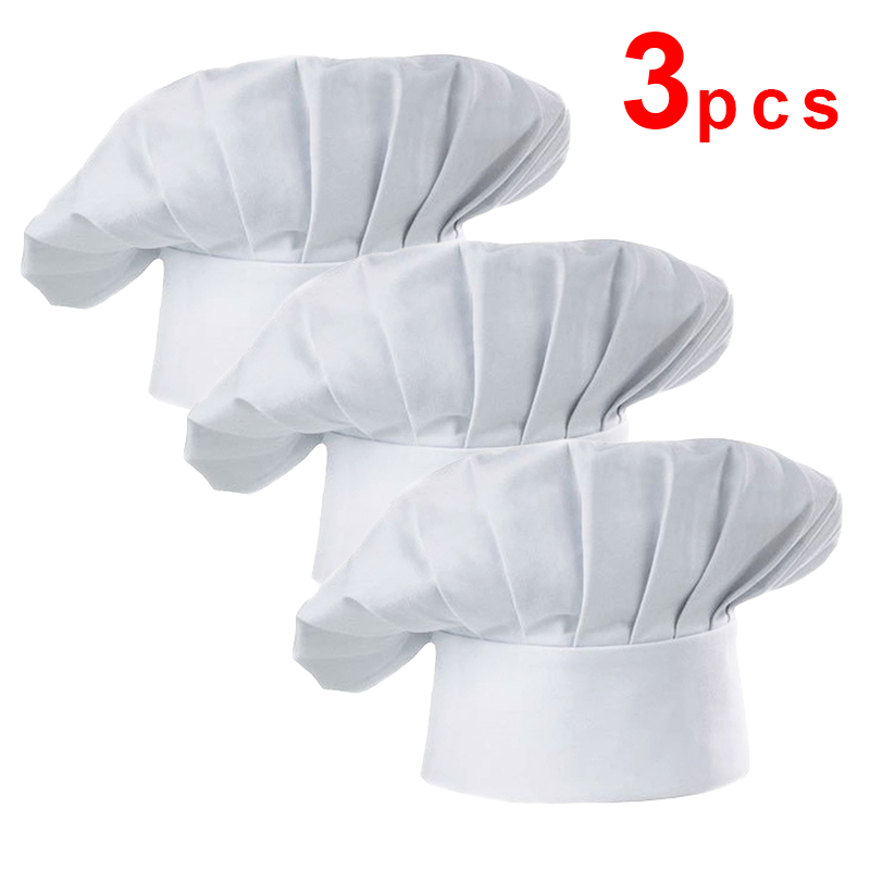 3 قطع قبعات طهاة بيضاء بارتفاع - مراجعة Commercial Kitchen Services وسعره