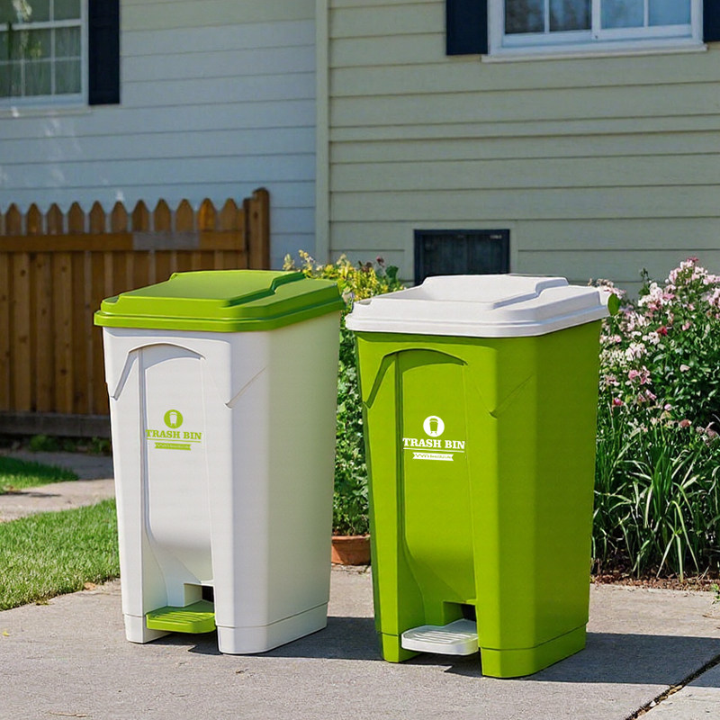 سلة مهملات خارجية كبيرة، حاوية - مراجعة Commercial Kitchen Garbage Can وسعره